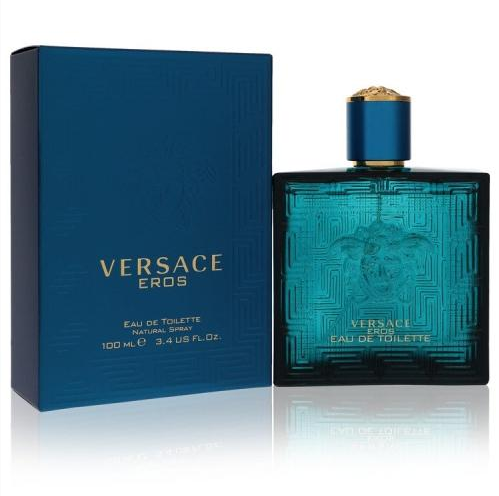 Versace Eros Pour Homme Eau de Toilette 3.4 oz (100 mL).